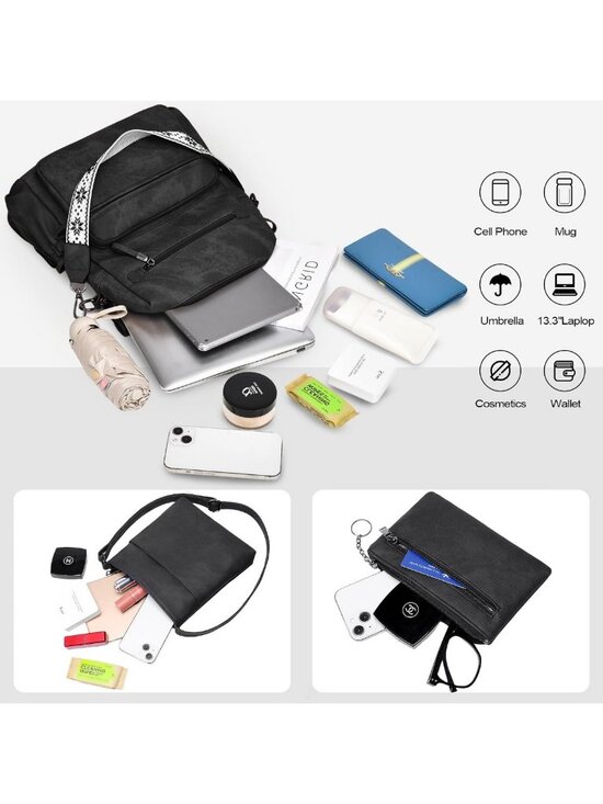 Trendy PU Leather Backpack Purse Set for Women | 3-Piece Multi-Functional main image 7